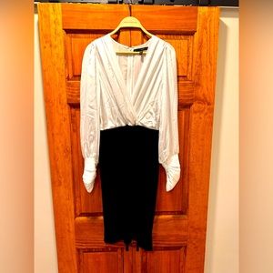 WHBM satin top midi dress